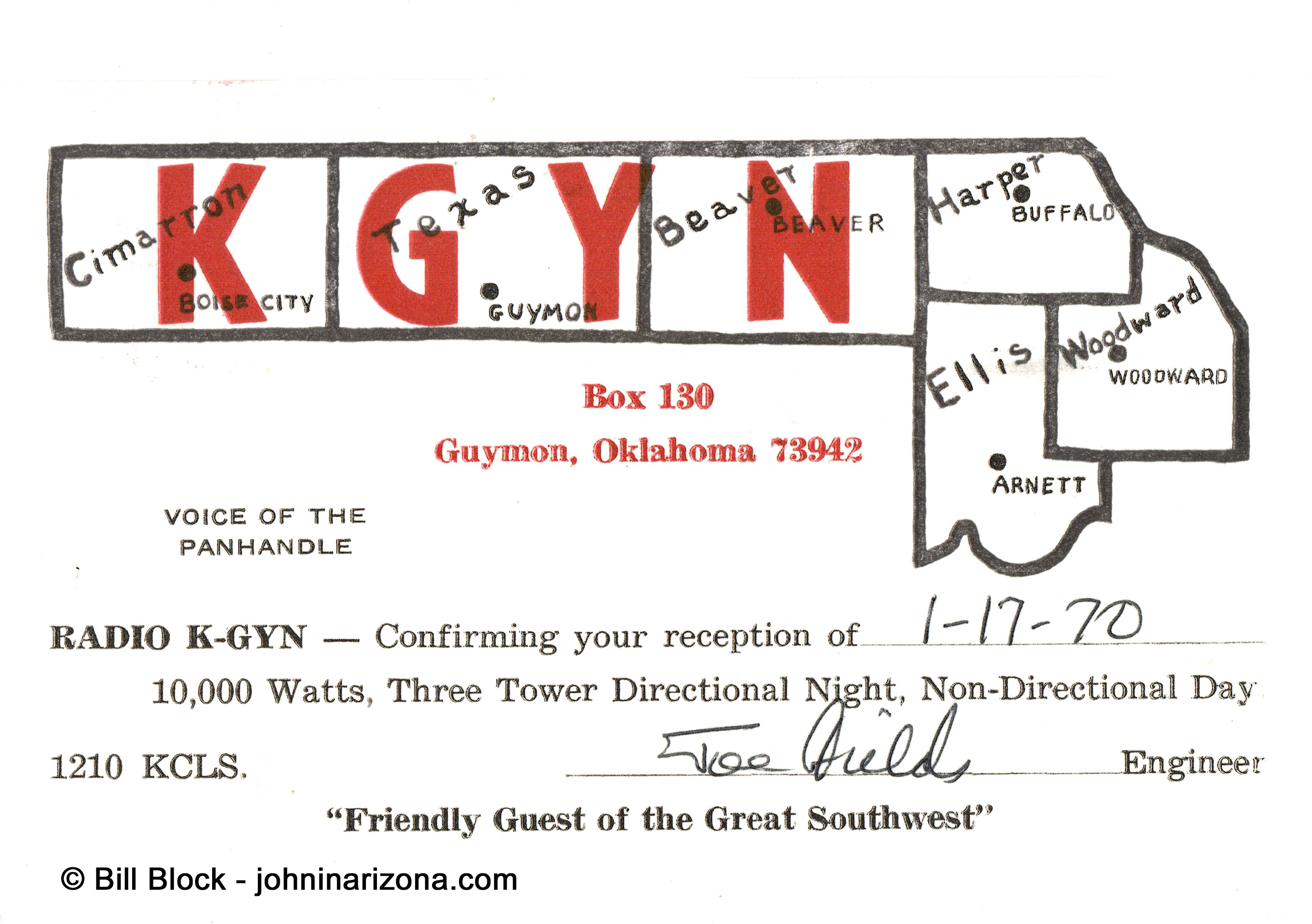 KGYN Radio 1210 Guymon, Oklahoma