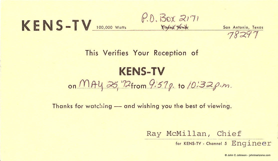 KENS-TV Channel 5 San Antonio, Texas