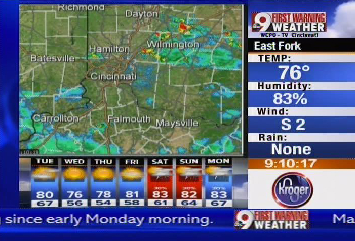 WCPO TV Channel 9 Cincinnati, Ohio